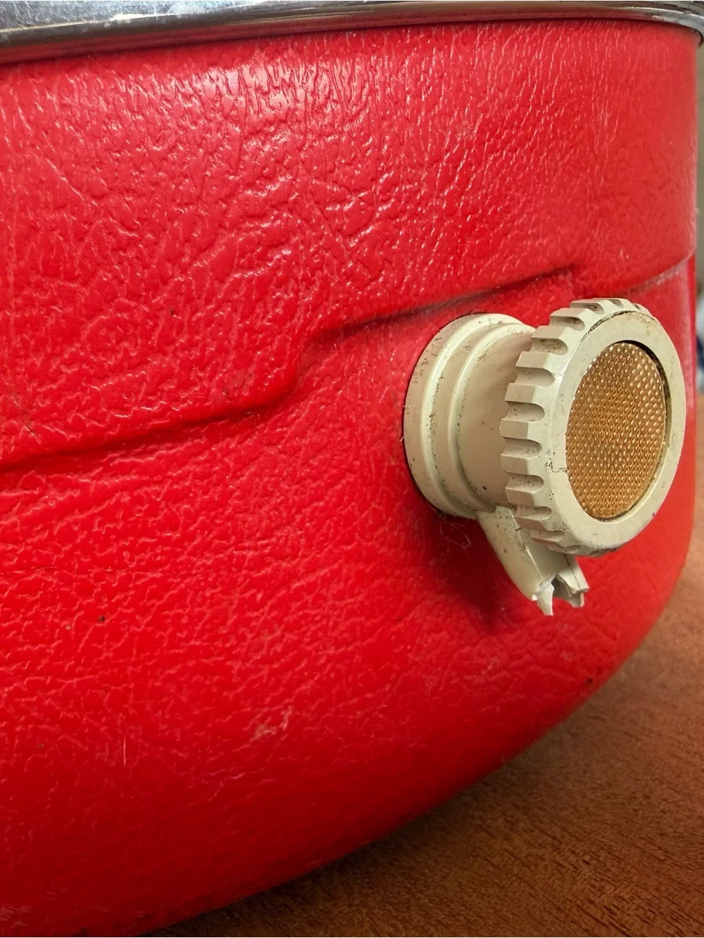 Thermos Red and Silver Insulated Picnic Jug with Handle